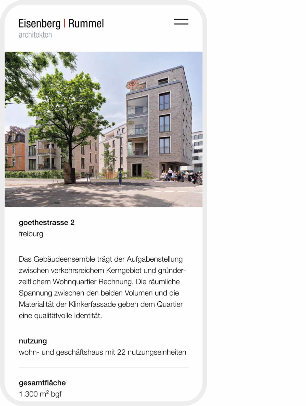 Webseite für Architekten