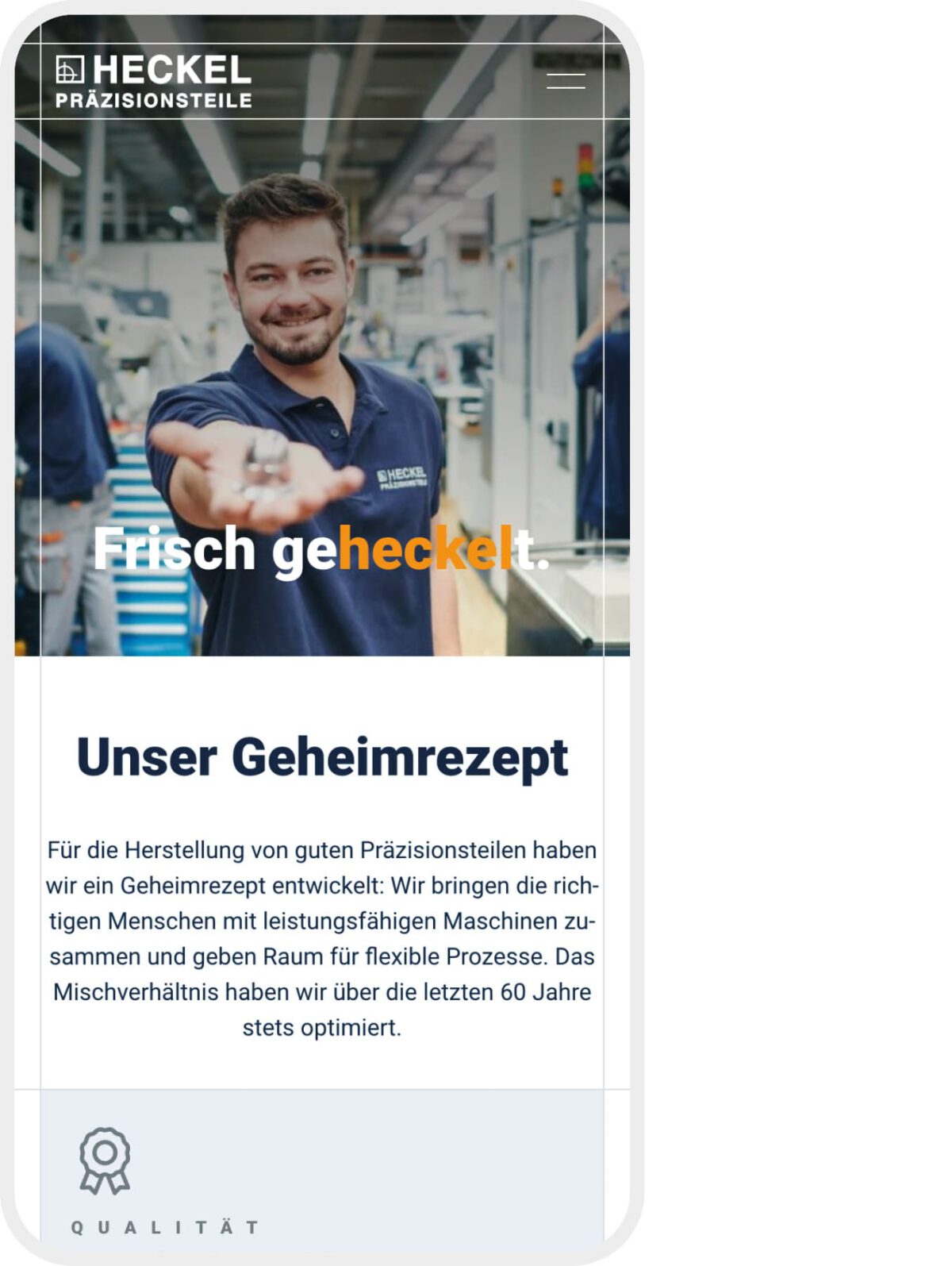 Relaunch der Webseite für Heckel Präzisionstechnik