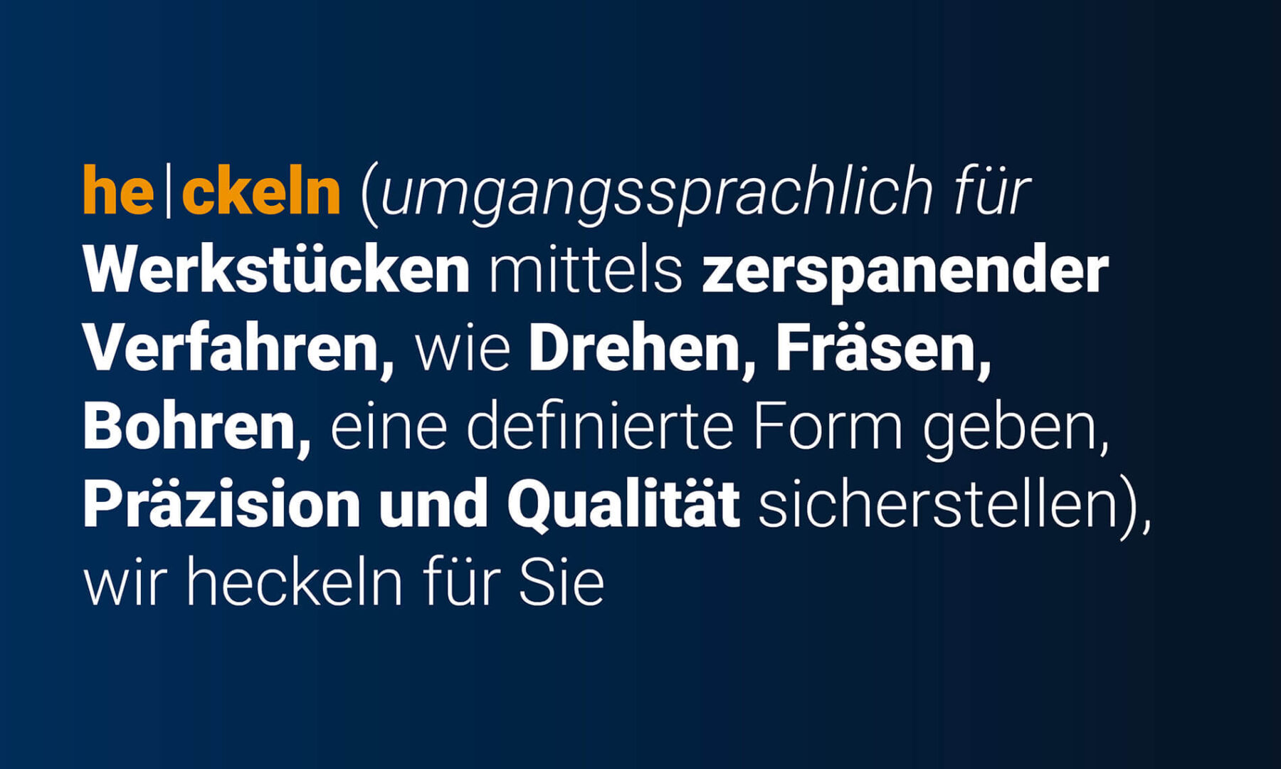 Markenprofilierung: Wortbedeutung Heckeln